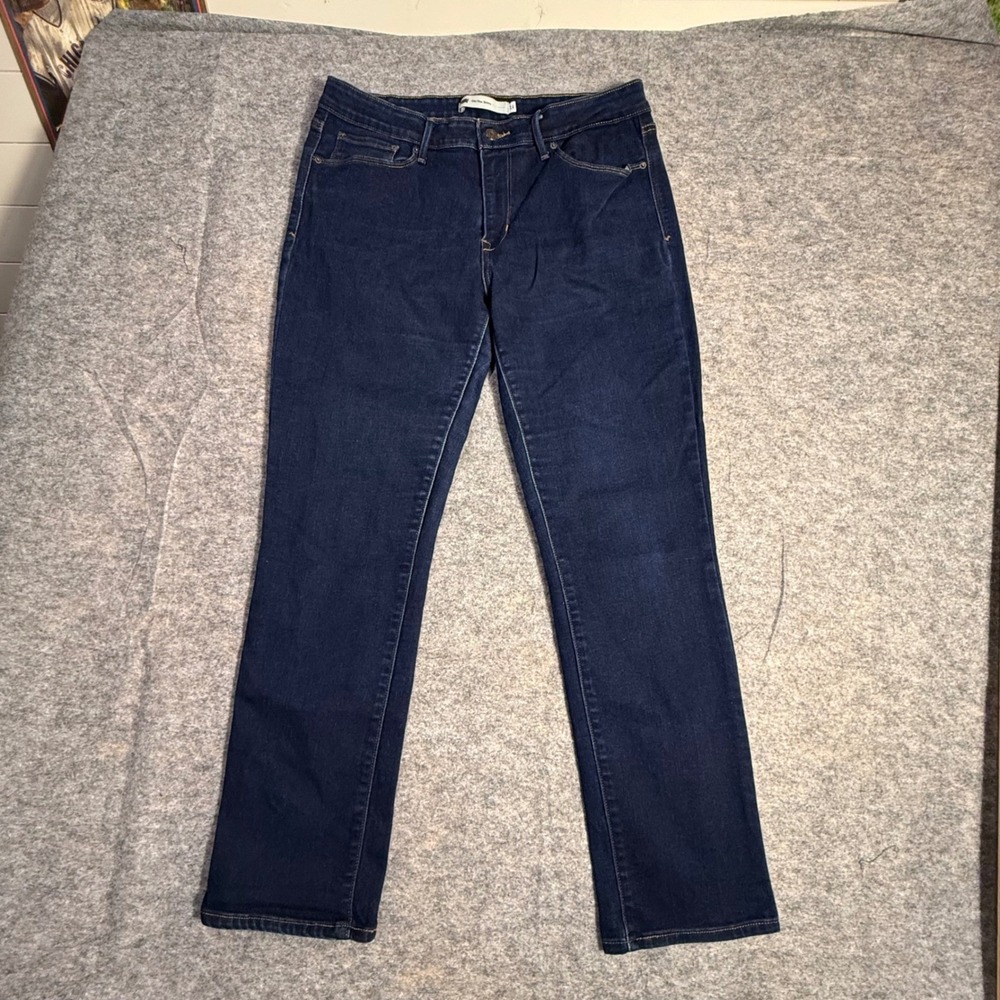 Levi's Mid Rise Skinny Jeans Dark Indigo Blue Denim 14M W32 L32
